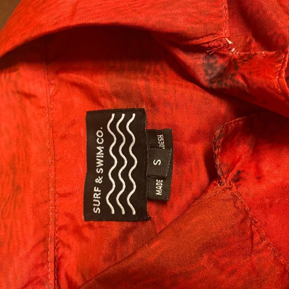 Swim And Surf Co Mens Multicolor Short Sleeve Shirt Drawstring Shorts Swim Set S - Picture 3 of 4